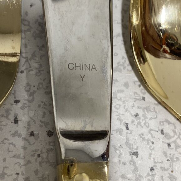 Vintage 90's Farberware Flatware Set "Nicole" Gold Plated 55 pcs service for 10 - Picture 3 of 9